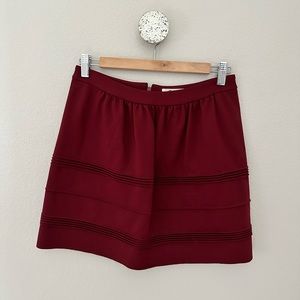 Madewell Burgundy A-Line Skirt